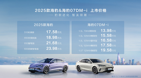 比亚迪最新技术Get！2025款海豹、海豹07DM-i焕新上市，产品实力全面跃升